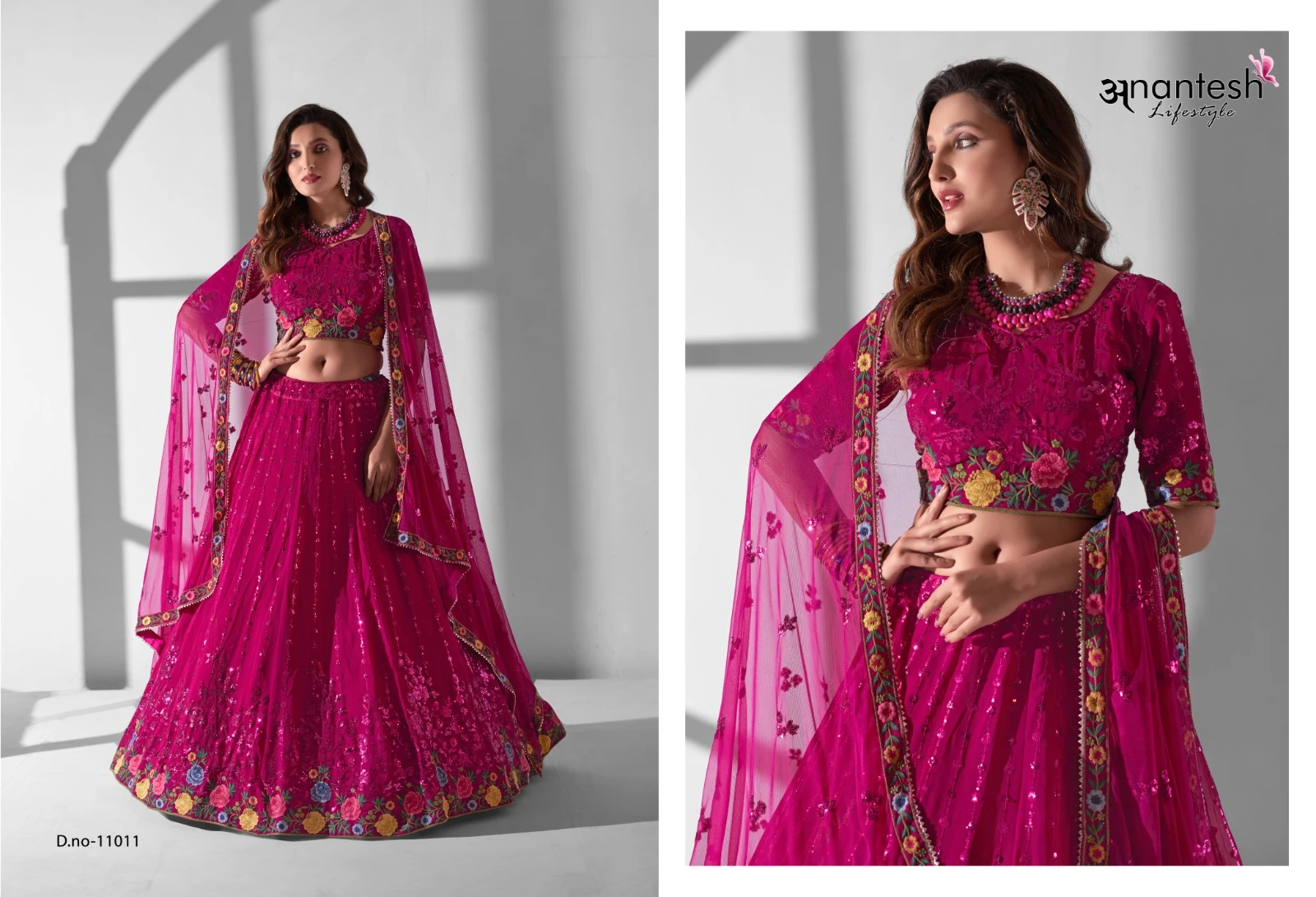 Anantesh Bridesmaid Vol 02 Georgette Wholesale Lehenga Catalog — Wholesale Lehenga, MPA wholesale from Surat - Gallery Image 5
